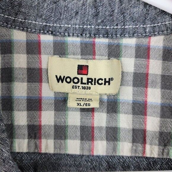 Woolrich Mens X-Large Black Short Sleeve Button Up Shirt - Picture 4 of 4